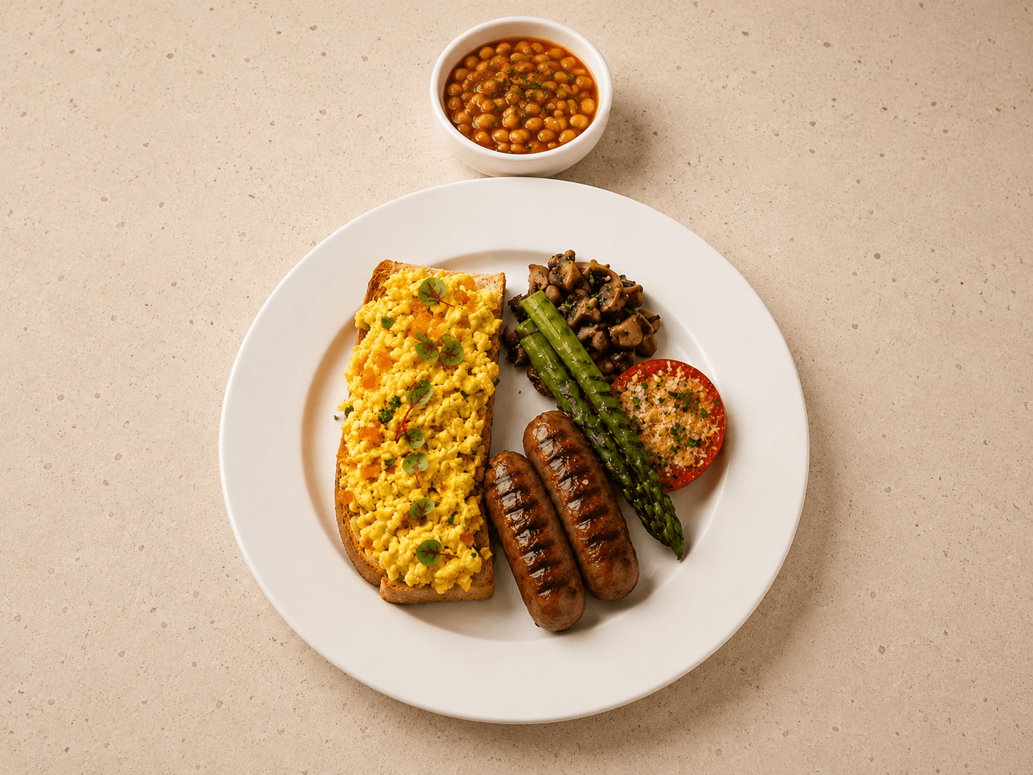 Scrambled Tofu with Vegan Sausage