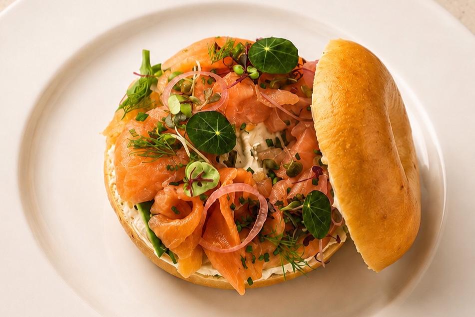Scottish Smoked Salmon Bagel